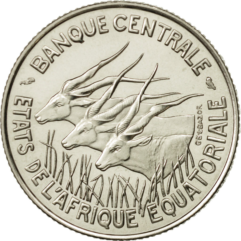 Coin, EQUATORIAL AFRICAN STATES, 100 Francs, 1966, Paris, MS(65-70), Nickel