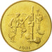 Coin, West African States, 10 Francs, 1981, MS(65-70), Brass, KM:E12