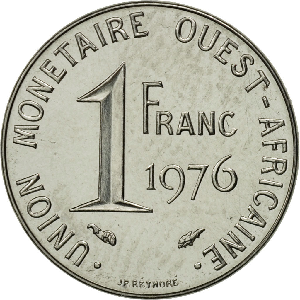 Coin, West African States, Franc, 1976, MS(65-70), Steel, KM:E8