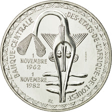 Coin, West African States, 5000 Francs, 1982, MS(65-70), Silver, KM:E13