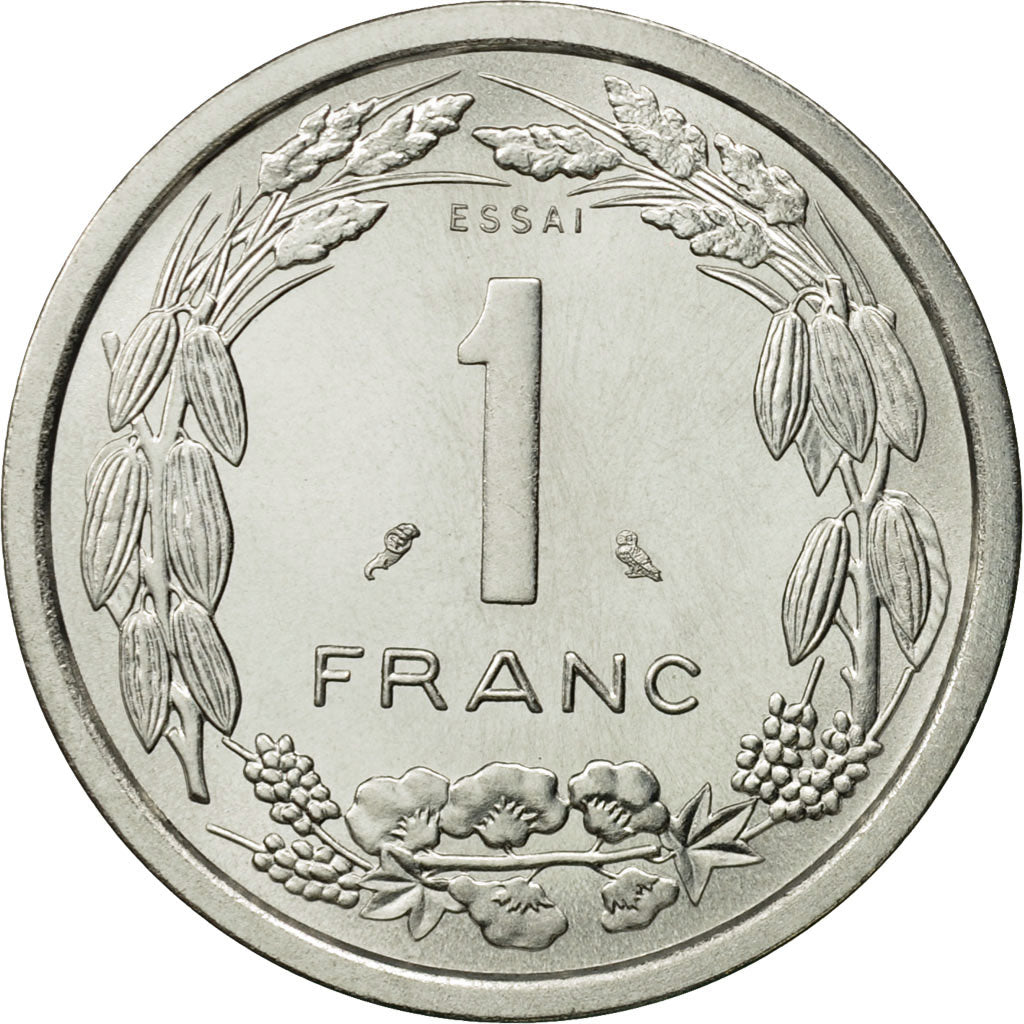 Central African States, Franc, 1974, Paris, MS(65-70), Aluminum, KM:E2