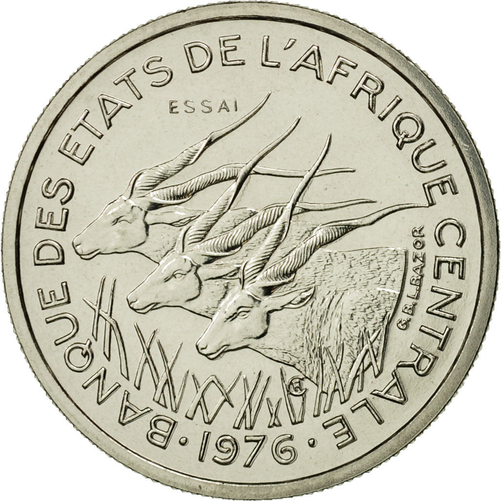 Central African States, 50 Francs, 1976, Paris, MS(65-70), Nickel, KM:E8