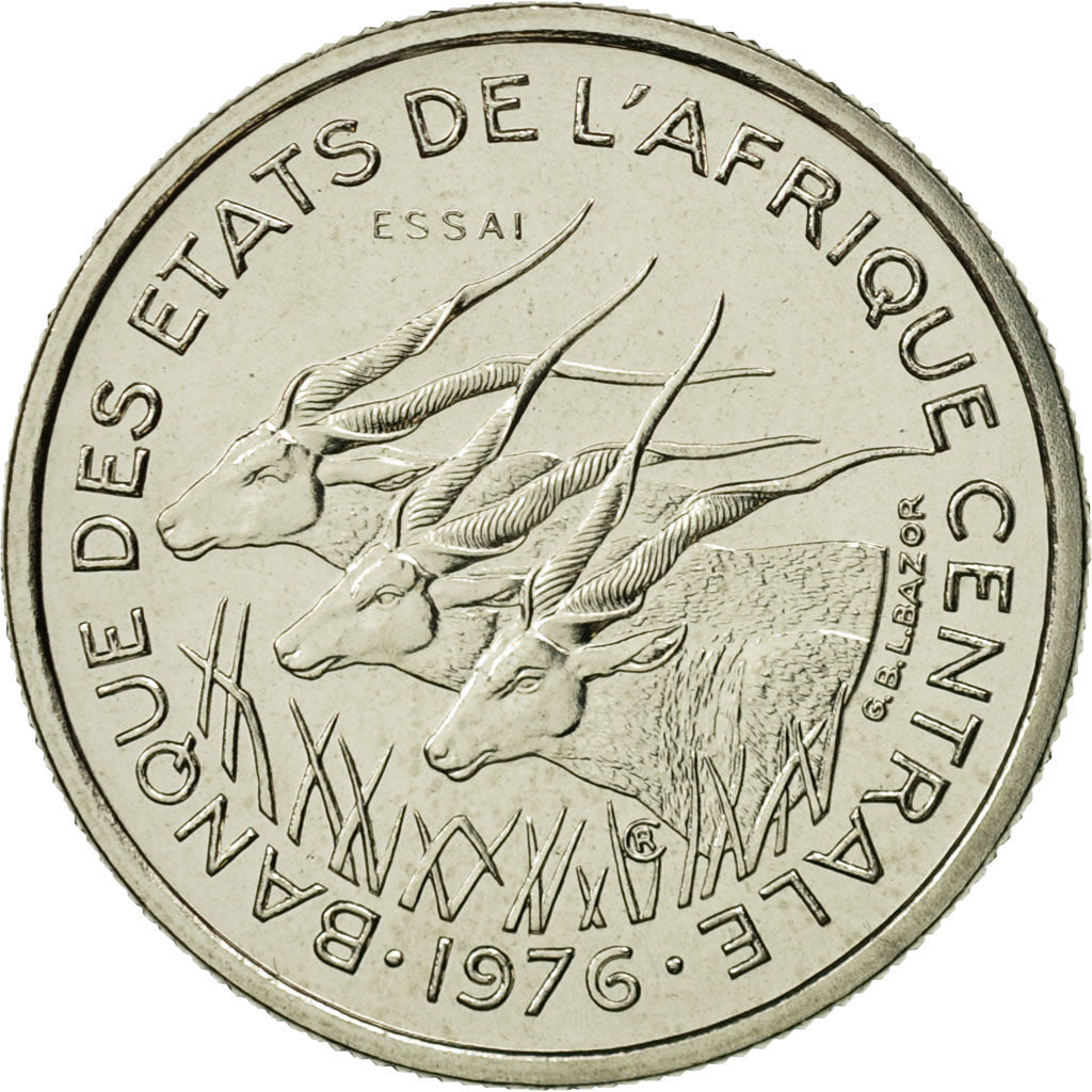 Stati dell’Africa centrale, 50 Francs, 1976, Paris, FDC, Nichel, KM:E8
