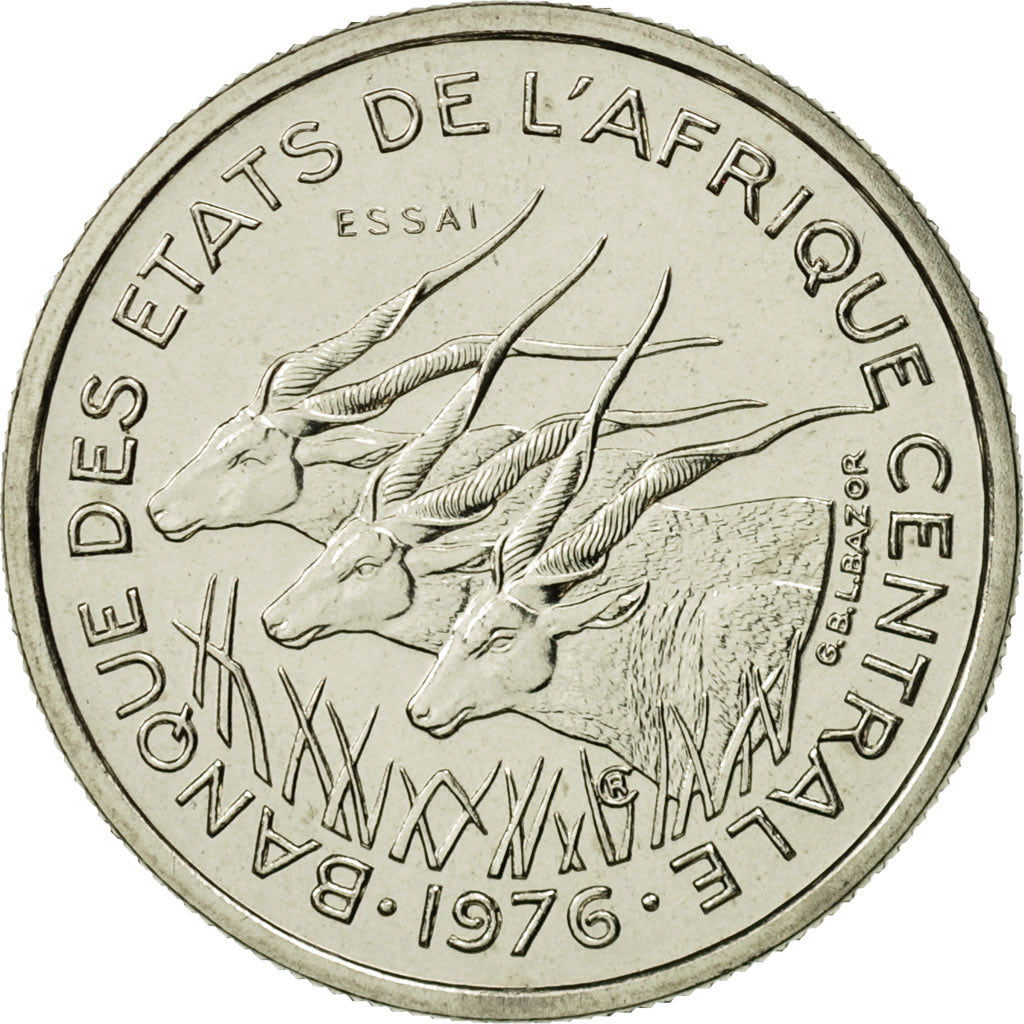 Central African States, 50 Francs, 1976, Paris, MS(65-70), Nickel, KM:E8