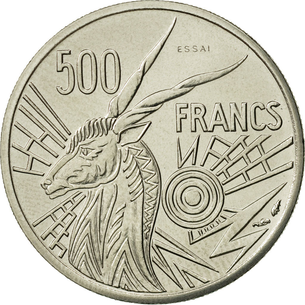 Central African States, 500 Francs, 1976, Paris, MS(65-70), Nickel, KM:E9