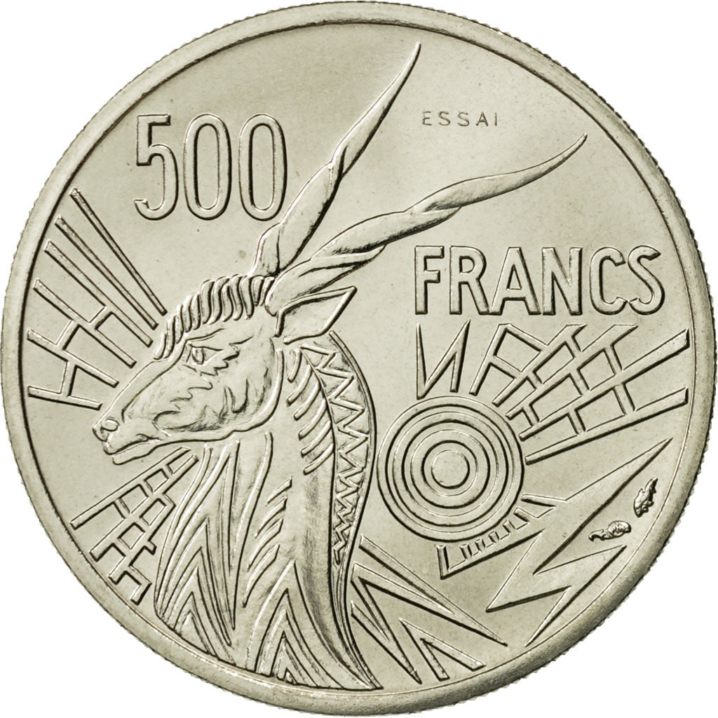 Coin, Central African States, 500 Francs, 1976, Paris, MS(65-70), Nickel, KM:E9