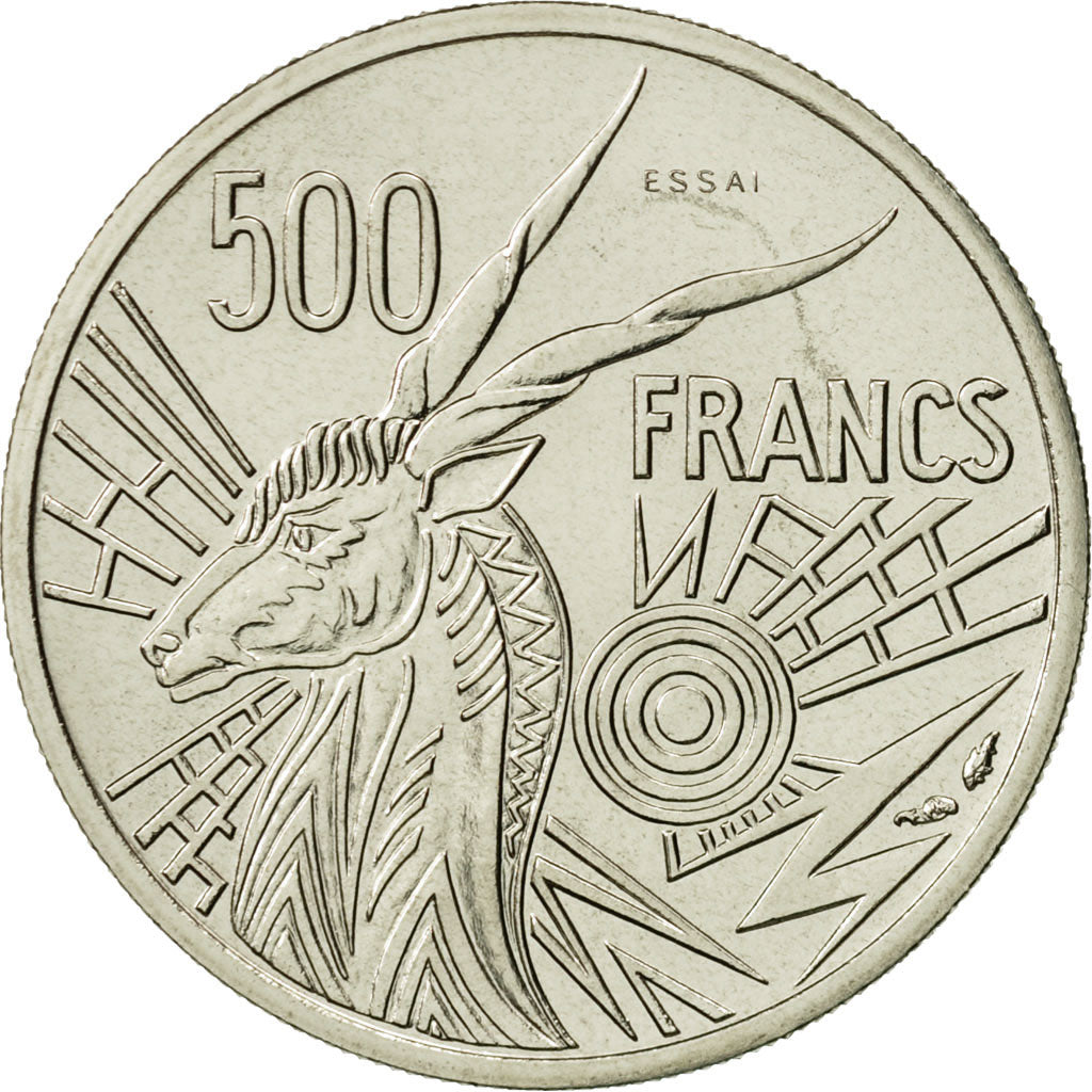 Central African States, 500 Francs, 1976, Paris, MS(65-70), Nickel, KM:E9