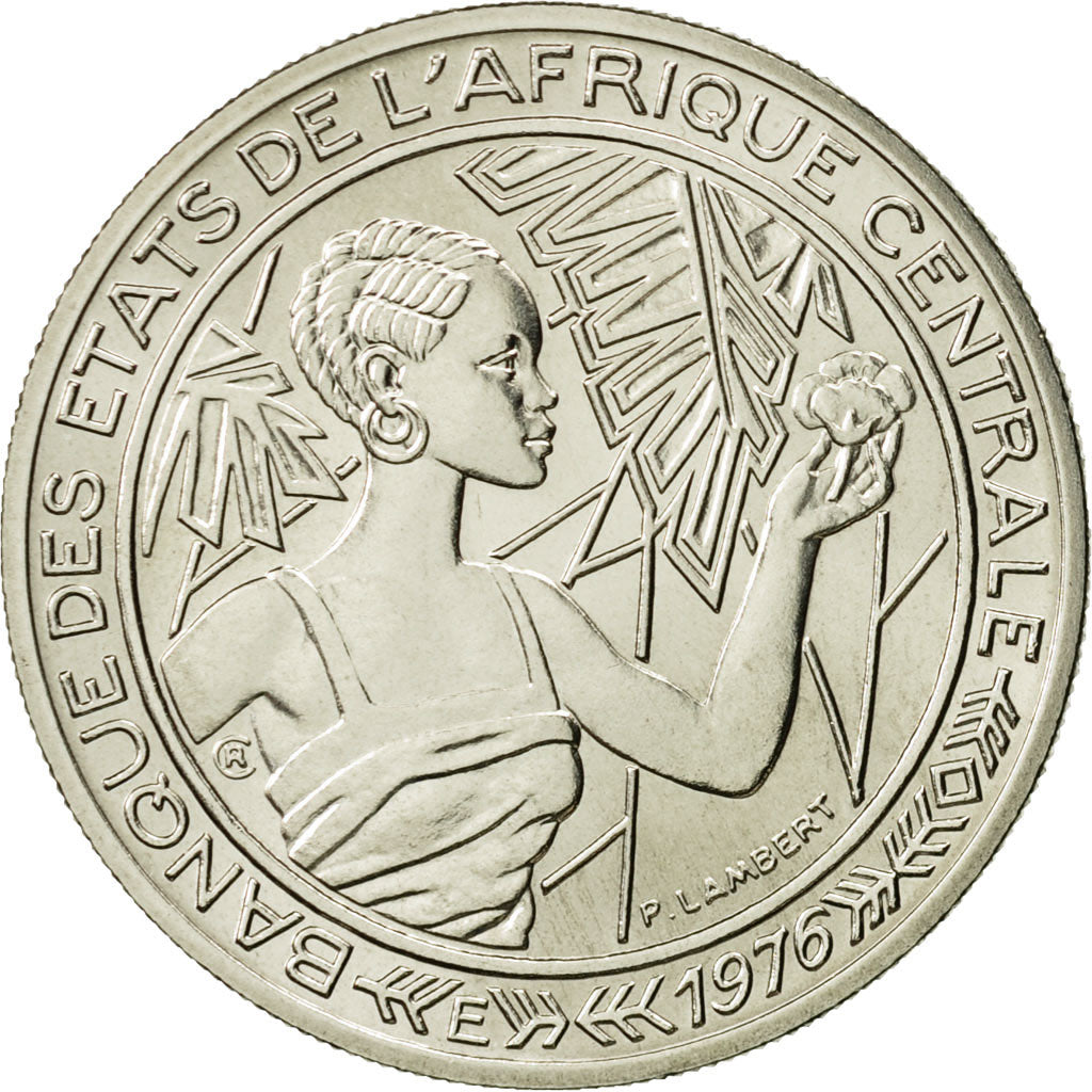 Central African States, 500 Francs, 1976, Paris, MS(65-70), Nickel, KM:E9