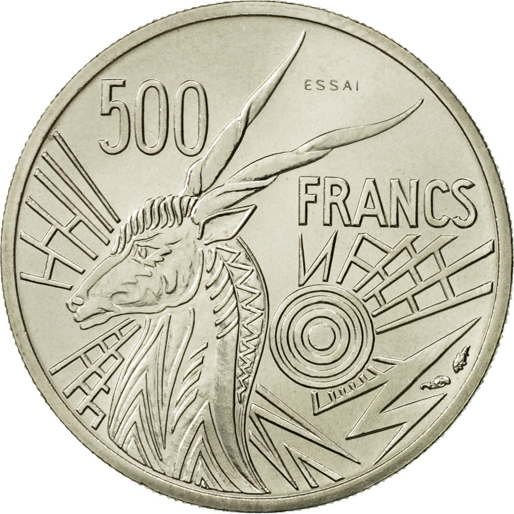 Central African States, 500 Francs, 1976, Paris, MS(65-70), Nickel, KM:E9