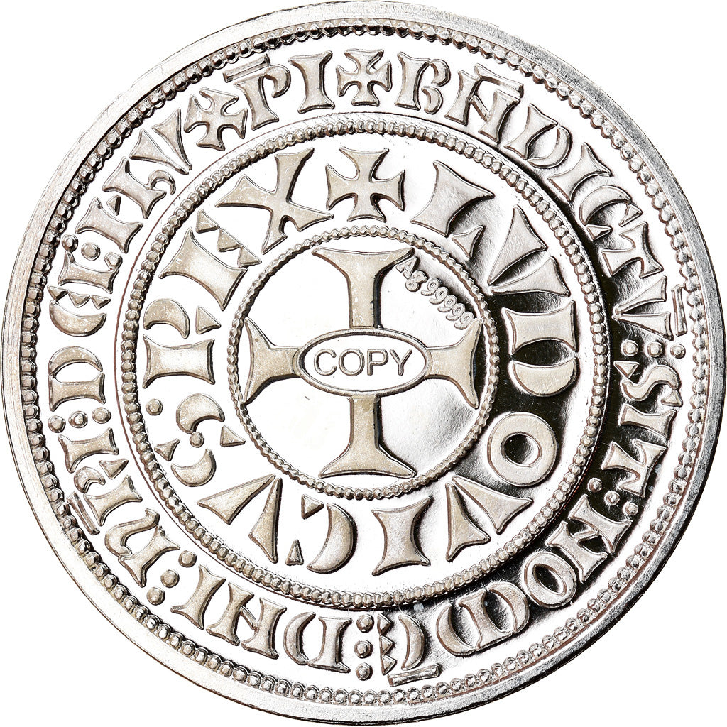 França, Medal, Reproduction, Gros Tournois Saint-Louis, MS(65-70), Prata