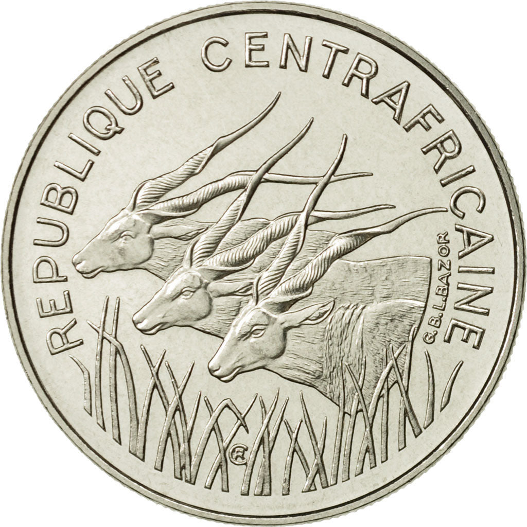 Coin, Central African Republic, 100 Francs, 1971, MS(65-70), Nickel, KM:E2