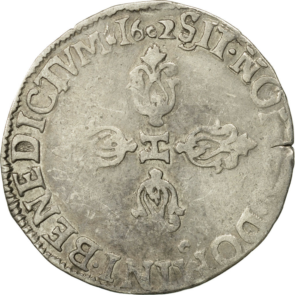 France, Henri IV, Demi Franc, 1602, Rennes, VF(30-35), Silver, Sombart 4800