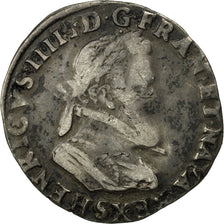 Moneta, Francia, Henri IV, Demi Franc, Demi Franc, 1597, Troyes, MB, Argento