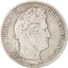Francia, Louis-Philippe, 5 Francs, 1834, Limoges, MB, Argento, KM:749.6, Gado...