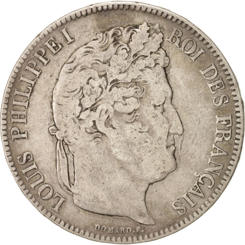 Francia, Louis-Philippe, 5 Francs, 1833, Nantes, MB, Argento, KM:749.12, Gado...