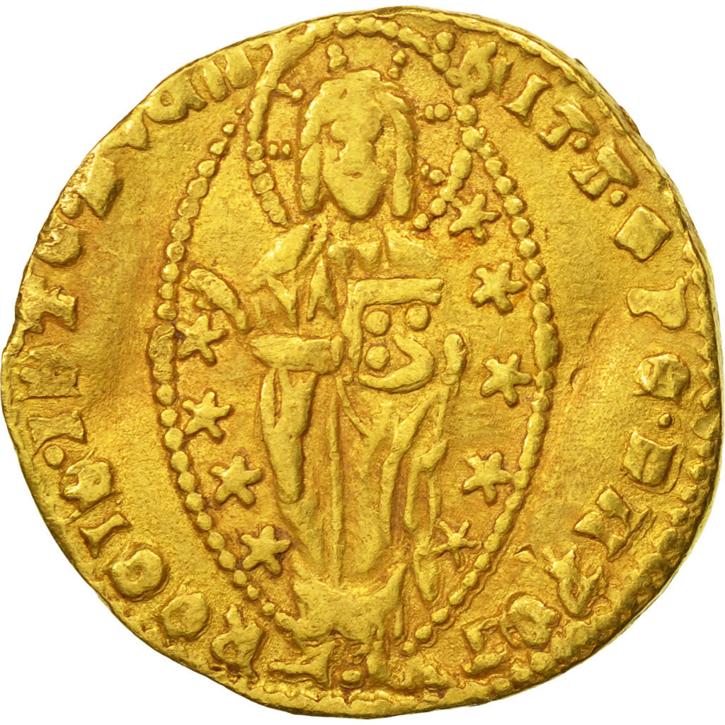 Coin, ITALIAN STATES, VENICE, Andrea Contarini (1368-1382), Zecchino, Undated
