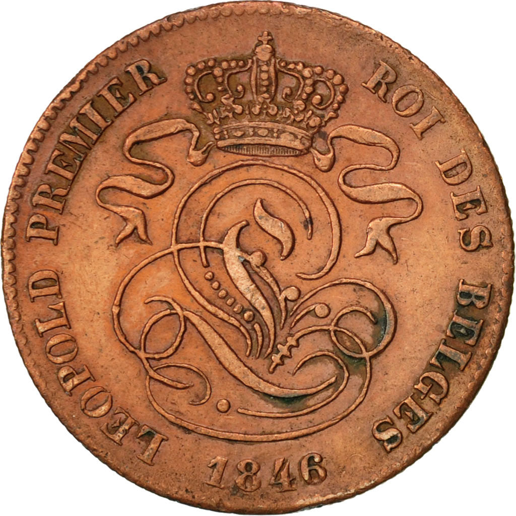 Coin, Belgium, Leopold I, 2 Centimes, 1846, EF(40-45), Copper, KM:4.2