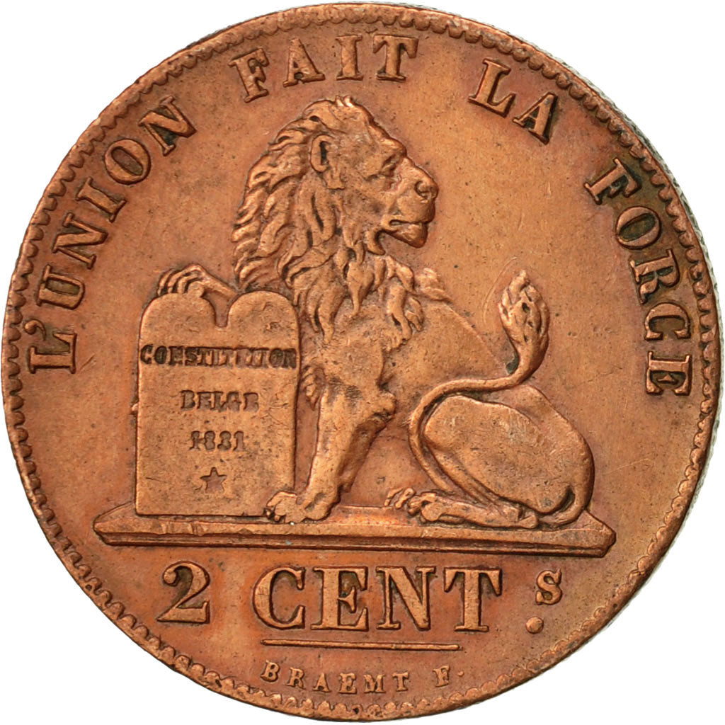 Coin, Belgium, Leopold I, 2 Centimes, 1846, EF(40-45), Copper, KM:4.2