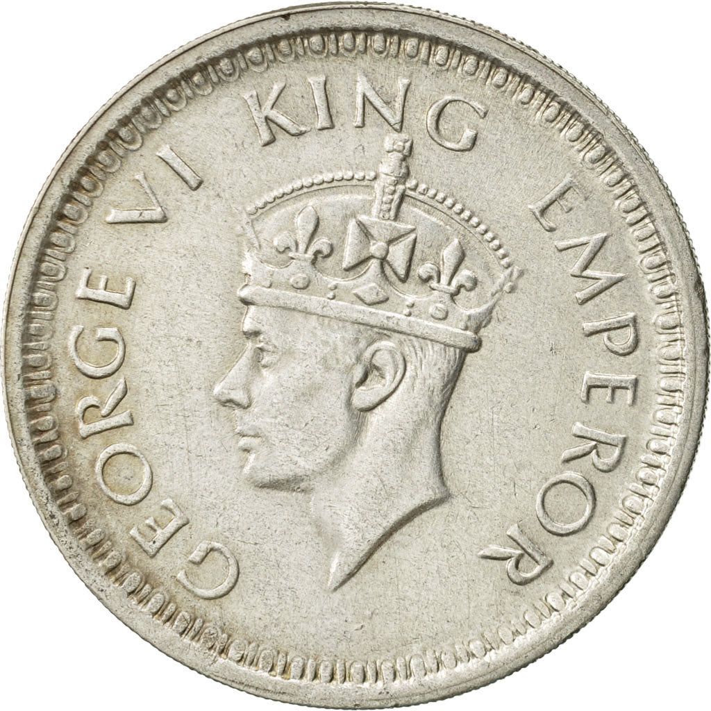 INDIA-BRITISH, George VI, Rupee, 1944, AU(55-58), Silver, KM:557.1