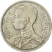 Thailand, Rama VII, 25 Satang = 1/4 Baht, 1929, SS, Silber, KM:48