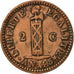 Coin, Haiti, 2 Centimes, 1846, EF(40-45), Copper, KM:27.1