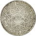 Morocco, Mohammed V, 20 Francs, 1928, Paris, EF(40-45), Silver,KM:39,Lecompte270
