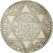 Maroc, 'Abd al-Aziz, Rial, 10 Dirhams, 1903,Paris,TTB,Argent,KM:22.2,Lecompte194