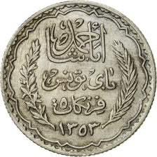 Tunisie, Ahmad Pasha Bey, 5 Francs, 1934, Paris, TTB, Argent, KM:261,Lecompte306