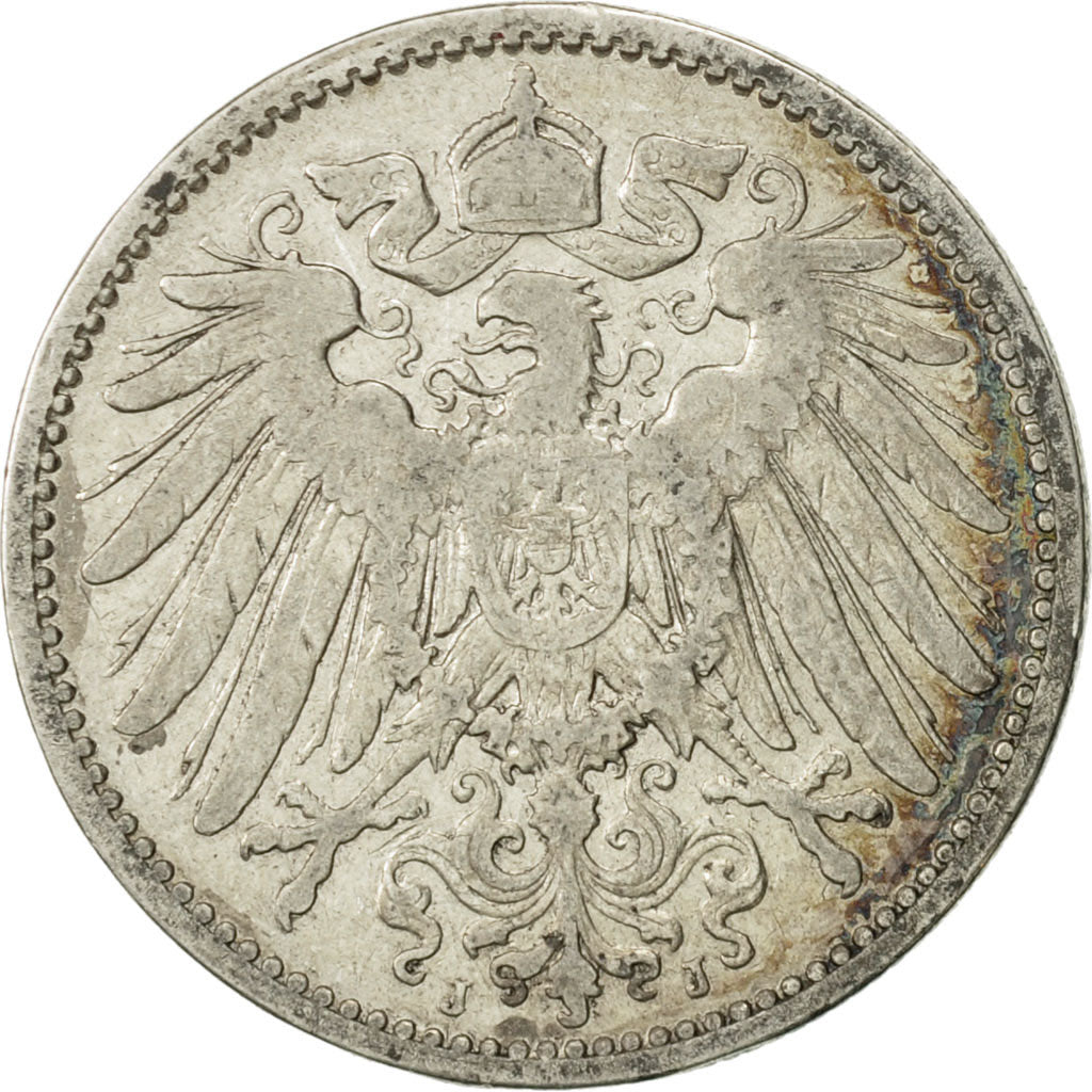 Coin, GERMANY - EMPIRE, Wilhelm II, Mark, 1892, Hambourg, EF(40-45), Silver