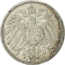 Coin, GERMANY - EMPIRE, Wilhelm II, Mark, 1892, Hambourg, EF(40-45), Silver
