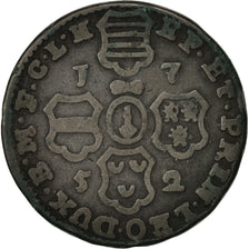 Coin, LIEGE, John Theodore, 2 Liards, 1752, Liege, VF(20-25), Copper, KM:158