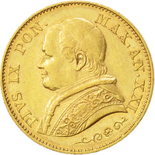 Moneda, Estados italianos, PAPAL STATES, Pius IX, 20 Lire, 1866, Roma, MBC+