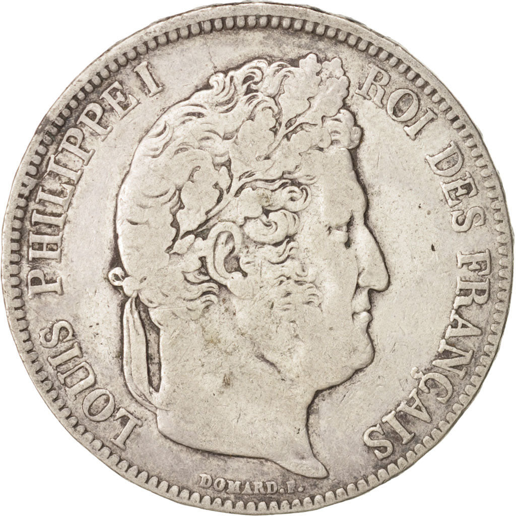 Francia, Louis-Philippe, 5 Francs, 1838, Marseille, MB, Argento, KM:749.10, G...