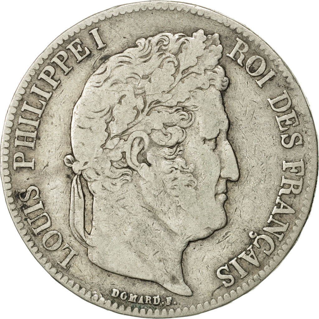 Coin, France, Louis-Philippe, 5 Francs, 1835, Strasbourg, VF(20-25), Silver