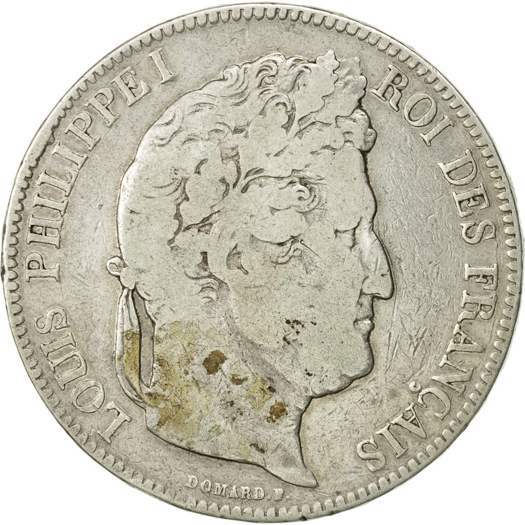 Coin, France, Louis-Philippe, 5 Francs, 1843, Lille, VF(20-25), Silver