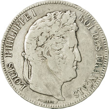 Coin, France, Louis-Philippe, 5 Francs, 1841, Lille, VF(20-25), Silver