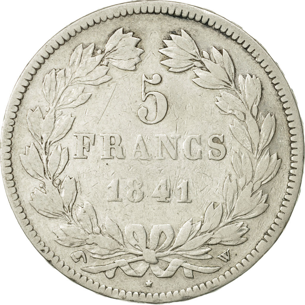 Munten, Frankrijk, Louis-Philippe, 5 Francs, 1841, Lille, FR, Zilver, KM:749.13