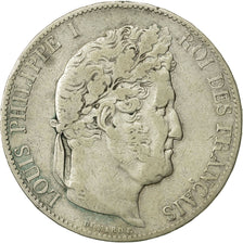 Moneta, Francia, Louis-Philippe, 5 Francs, 1848, Paris, MB+, Argento, KM:749.1