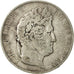 Moneda, Francia, Louis-Philippe, 5 Francs, 1844, Lille, BC+, Plata, KM:749.13