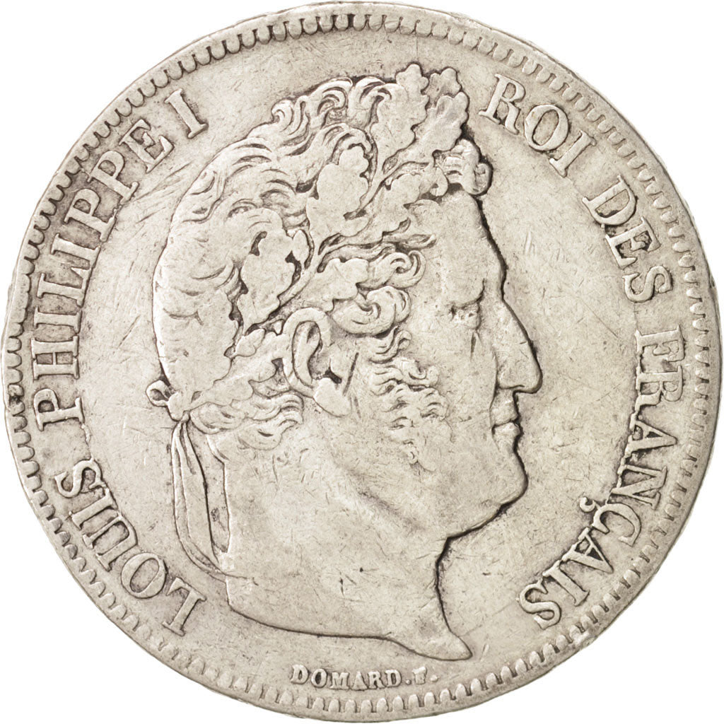 France, Louis-Philippe, 5 Francs, 1838 MA, Marseille, Silver, KM:749.10