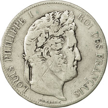 Coin, France, Louis-Philippe, 5 Francs, 1844, Paris, VF(20-25), Silver