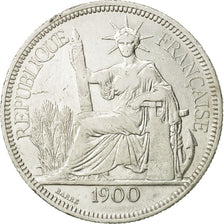 FRENCH INDO-CHINA, Piastre, 1900, Paris, EF(40-45), Silver, KM:5a.1
