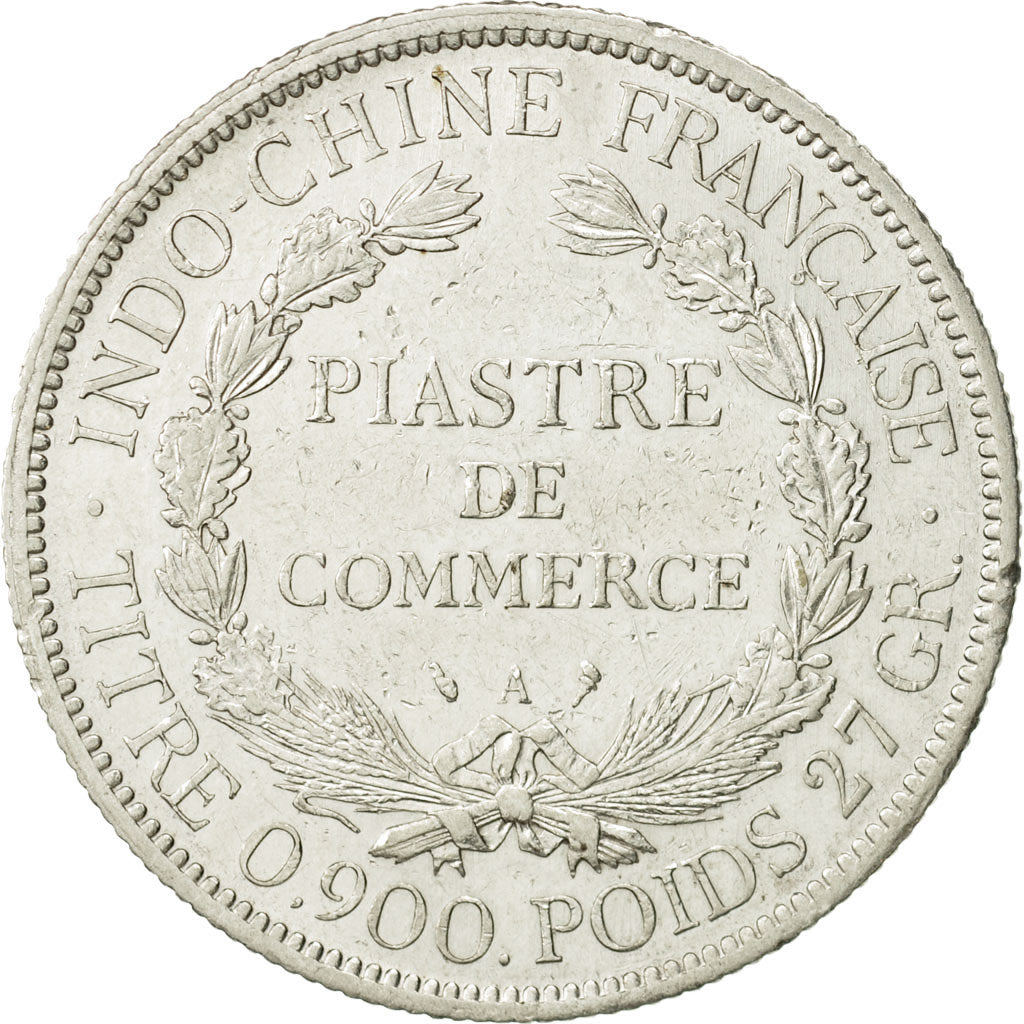 FRENCH INDO-CHINA, Piastre, 1900, Paris, EF(40-45), Silver, KM:5a.1
