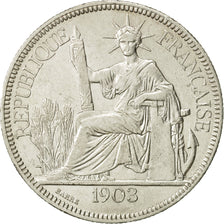 INDOCINA FRANCESE, Piastre, 1903, Paris, BB+, Argento, KM:5a.1, Lecompte:286