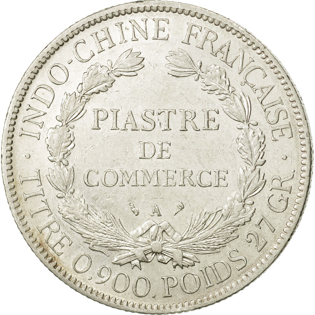 INDOCINA FRANCESE, Piastre, 1903, Paris, BB+, Argento, KM:5a.1, Lecompte:286