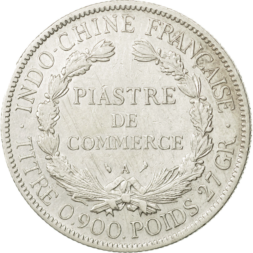 FRENCH INDO-CHINA, Piastre, 1906, Paris, EF(40-45), Silver, KM:5a.1