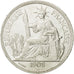 FRENCH INDO-CHINA, Piastre, 1908, Paris, AU(50-53), Silver, KM:5a.1
