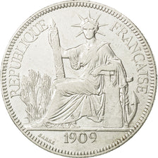 INDOCINA FRANCESE, Piastre, 1909, Paris, BB, Argento, KM:5a.1, Lecompte:292