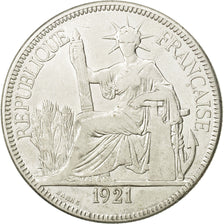 FRENCH INDO-CHINA, Piastre, 1921, San Francisco, VF(30-35), Silver, KM:5a.2