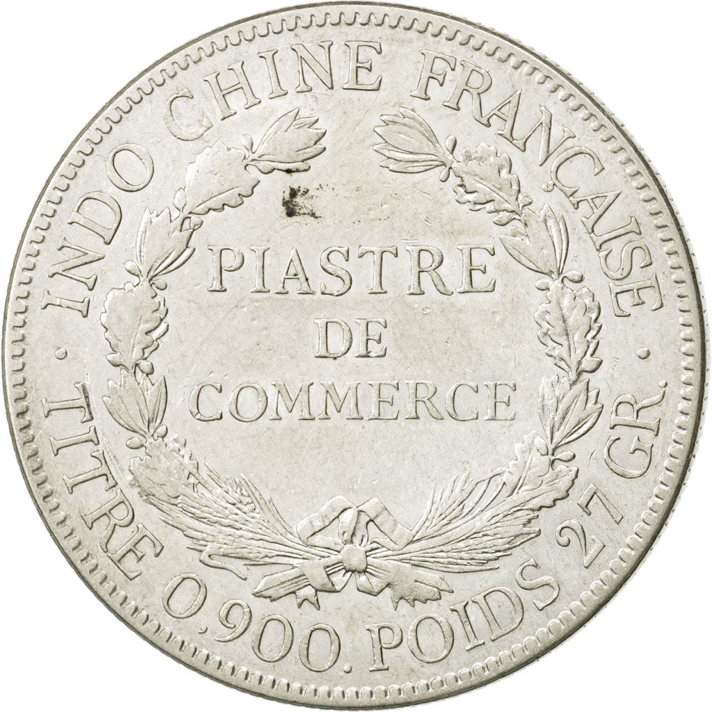 FRENCH INDO-CHINA, Piastre, 1921, San Francisco, VF(30-35), Silver, KM:5a.2